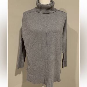 Time And Tru Gray Turtleneck Sweater Medium Grey Size Approximately L